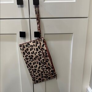 Chico’s Leopard Print Wristlet Clutch